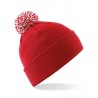 czapka zimowa - mod. B450:Classic Red, 100% akryl, White, One Size